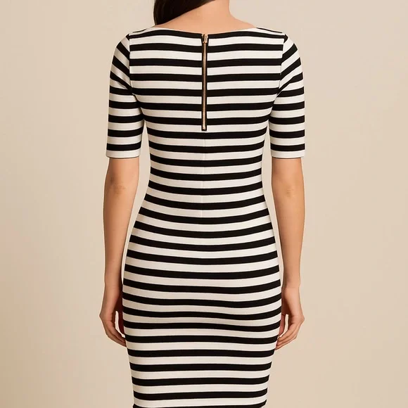 😍Perfect for Summer NWT - Banana Republic Navy & White Striped Dress | Size 10 - Picture 3 of 8